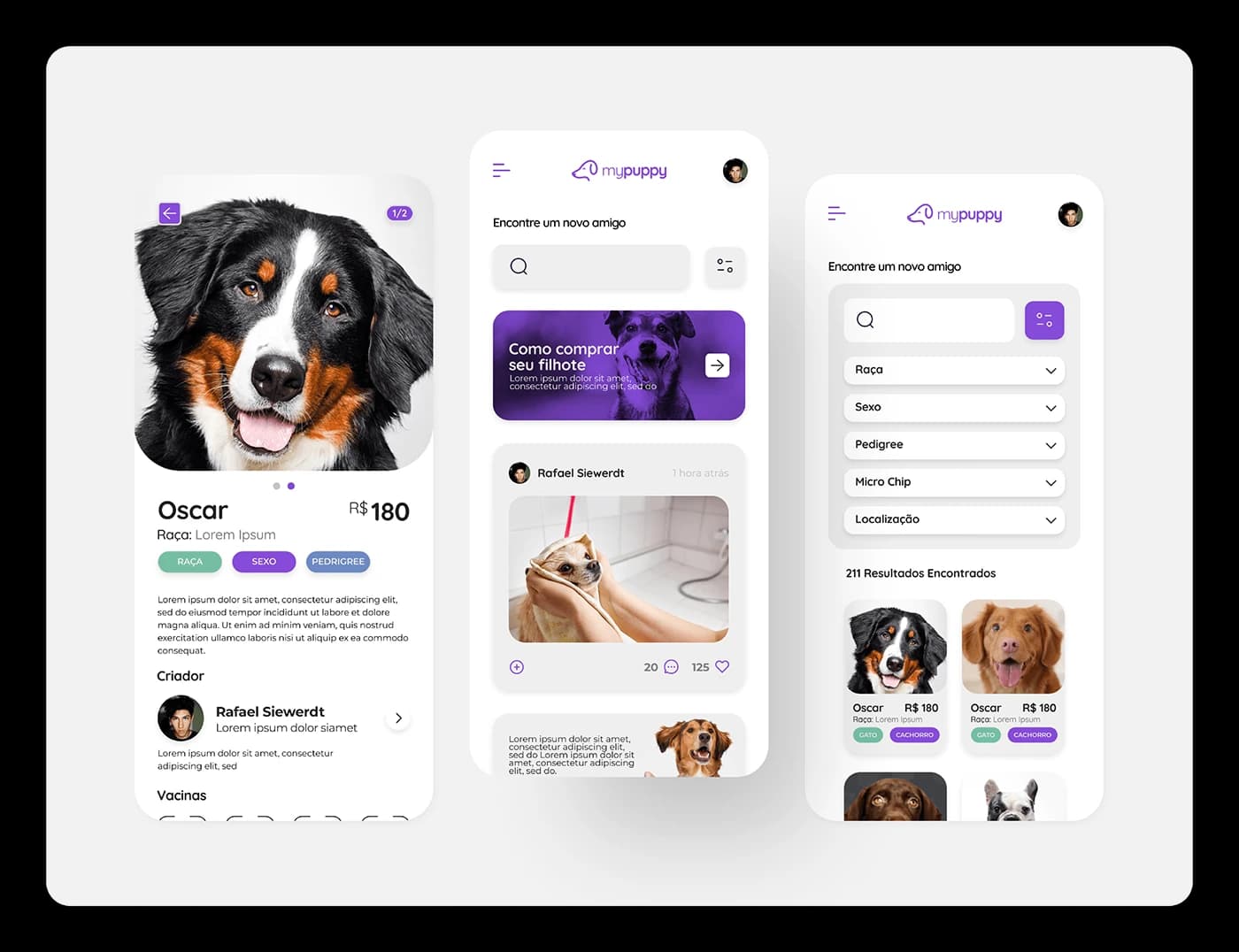 My Puppy — Search & Filter Flow