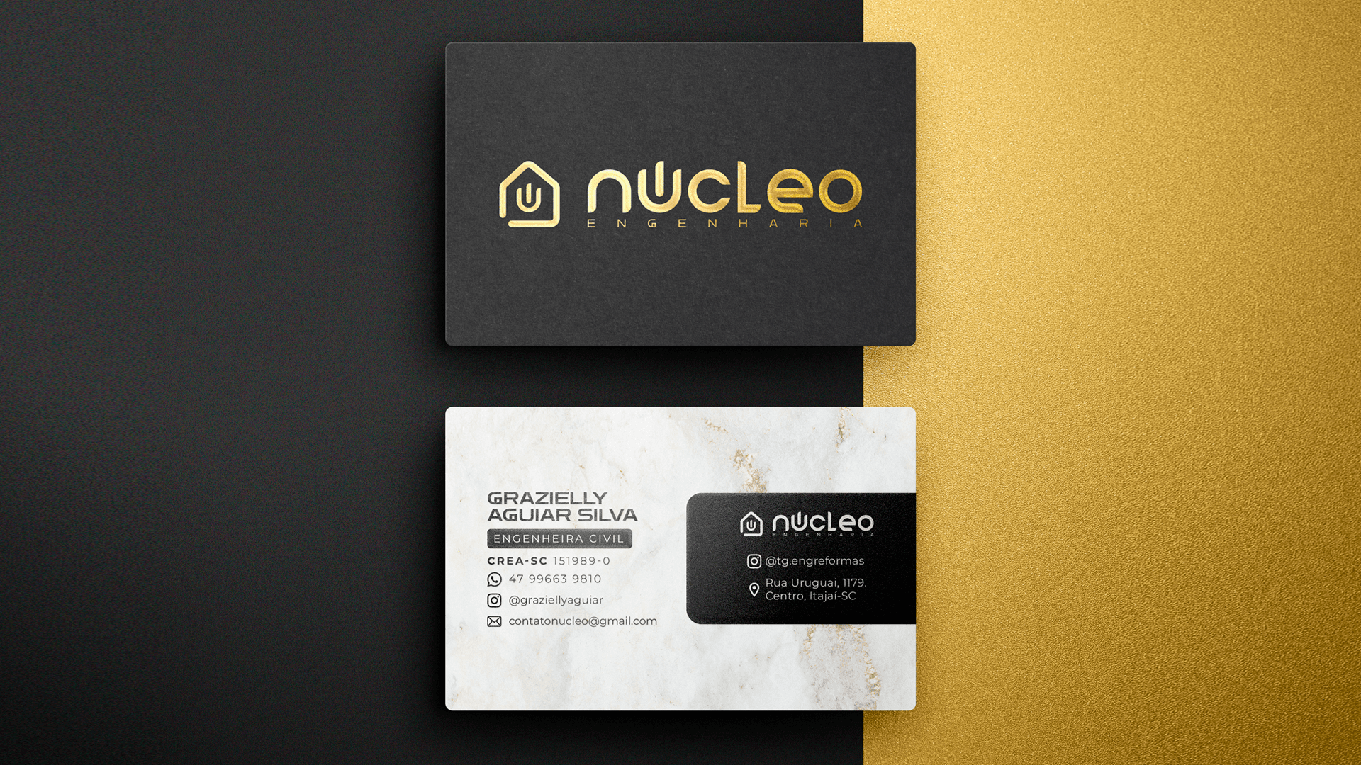 Núcleo Engenharia — Business Card Mockup (Alt)