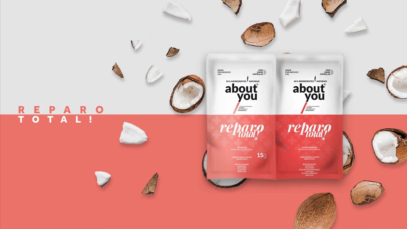 About You Lab — Reparo Total! Sachet Mockup