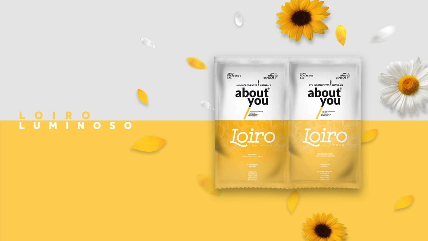About You Lab — Loiro Luminoso Sachet Mockup