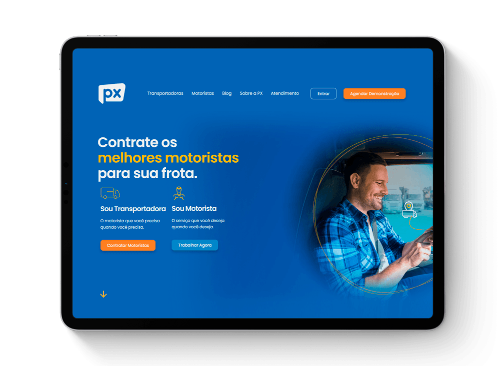 Bleue Studio — Web Presence on Tablet