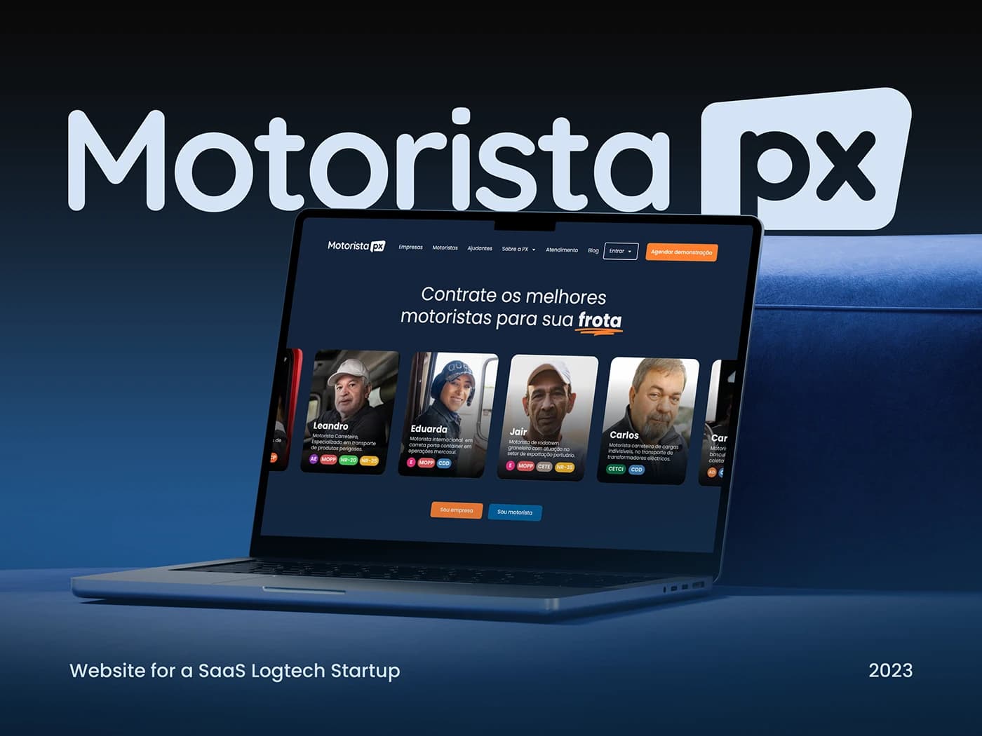 Motorista PX — Hero & Landing Page