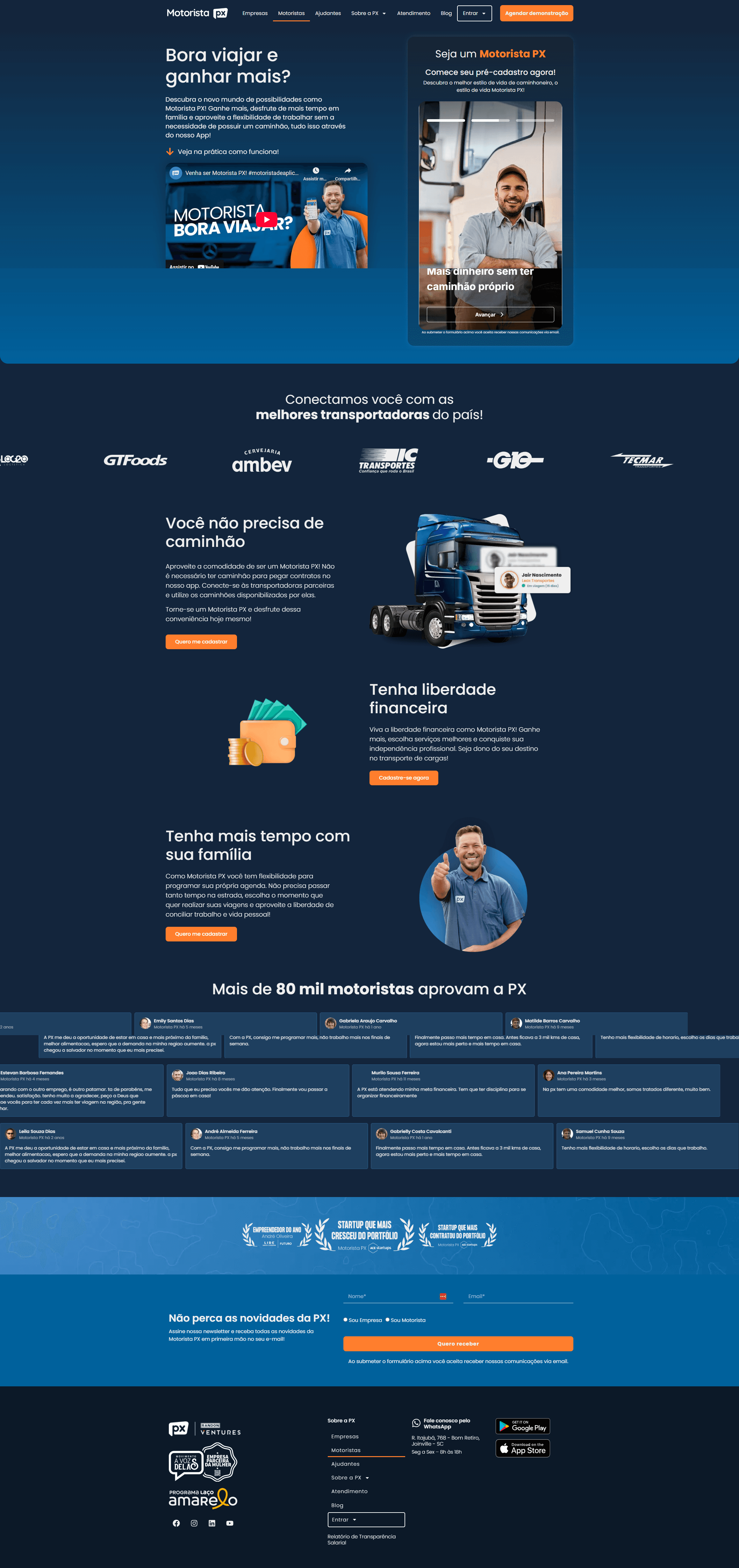 Motorista PX — Motoristas Page