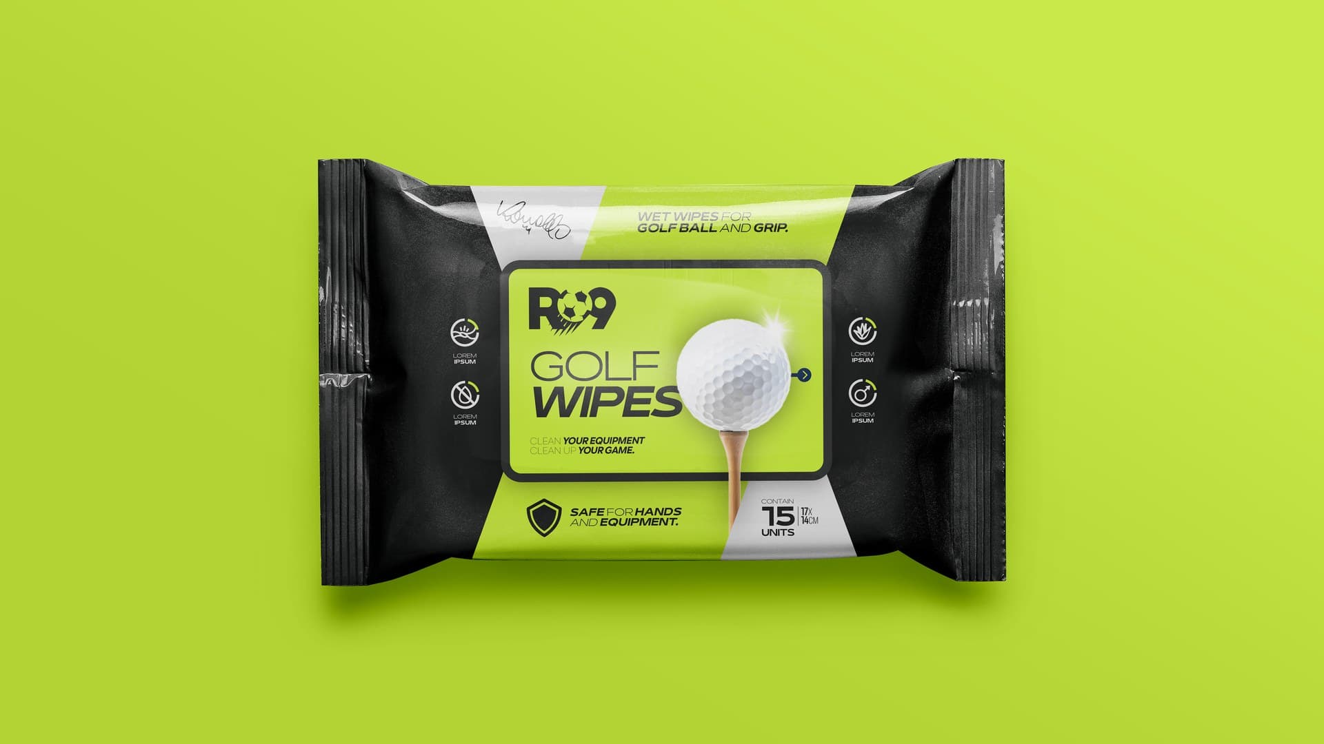 R9 Wipes — Golf Wipes Black