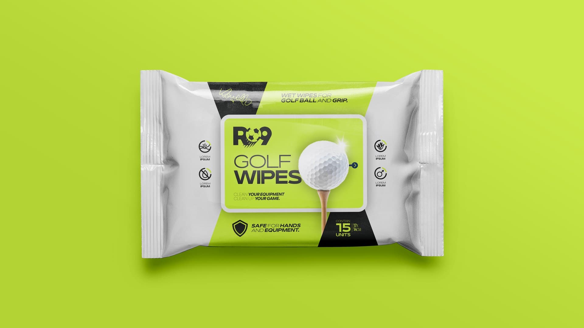 R9 Wipes — Golf Wipes White